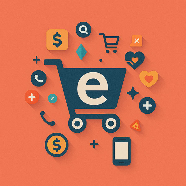 icon ecommerce orange